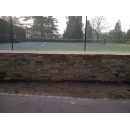 retaning stone wall around surrey tennis court