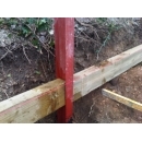 timber retaining wall construction