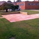 new paving and external seating area