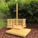 wooden play area