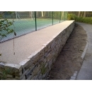 retaning stone wall around surrey tennis court