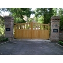 residential automated gate close up