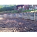 timber retaining wall construction