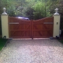 automated electric wooden gate